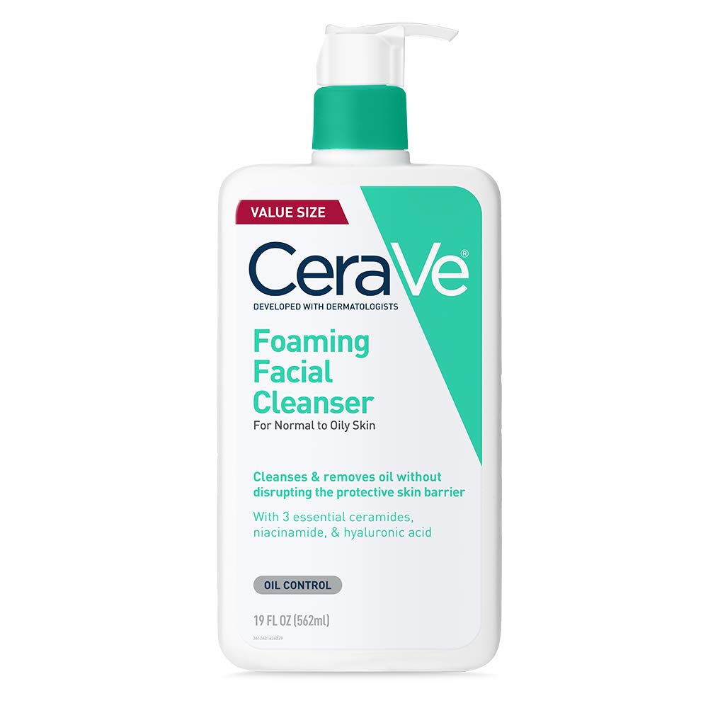 ژل شستشو صورت سراوی مدل Foaming Cleanser مناسب پوست نرمال تا چرب
