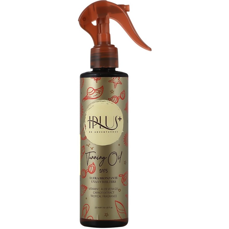 روغن آفتاب برنزه کننده آی پلاس  عصاره بادام و SPF5