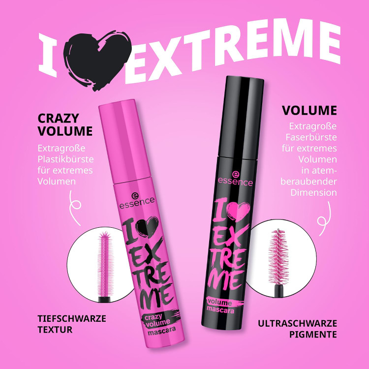 ریمل اسنس حجم دهنده مدل I Love Extreme Crazy Volume اصل