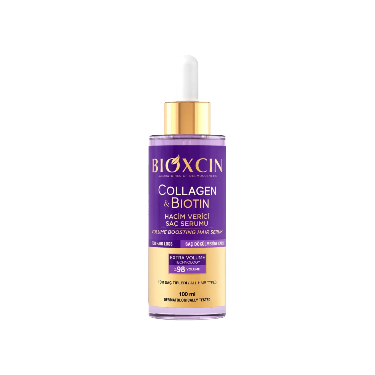 سرم مو ضدریزش و حجم دهنده بیوکسین Bioxcin حاوی کلاژن و بیوتین