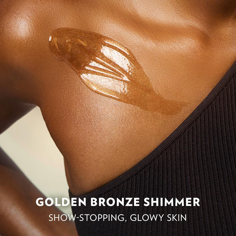 ژل روغن براق کننده بدن وازلین مدل Golden Hour Glow Vanilla Cocoa