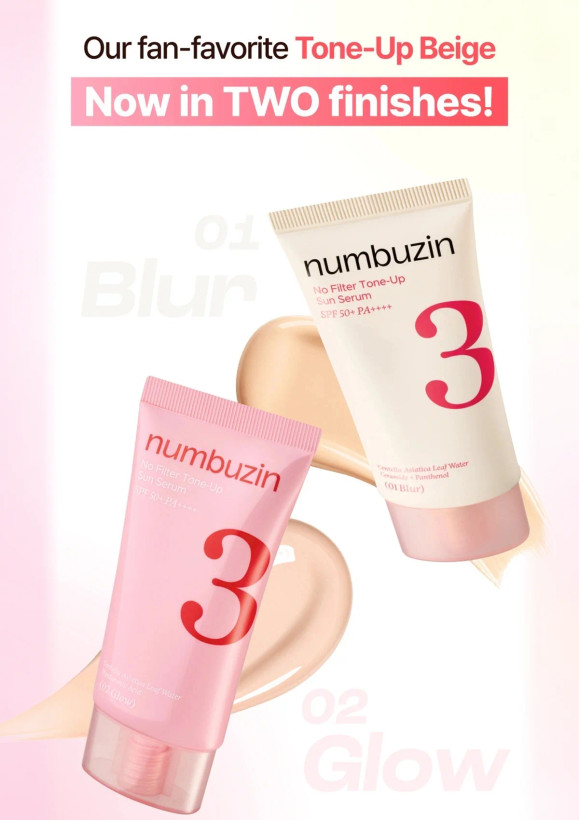 سرم ضد آفتاب و روشنکننده نامبوزین مدل No.3 Tone-Up Glow 02 حجم 50 میل