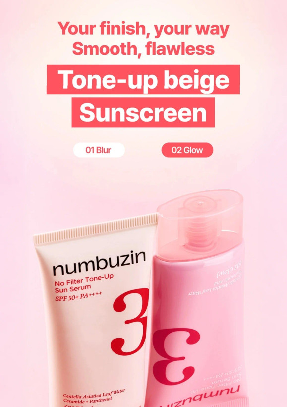 سرم ضد آفتاب و روشنکننده نامبوزین مدل No.3 Tone-Up Glow 02 حجم 50 میل
